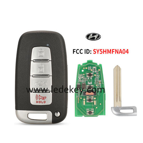 Hyundai 4 button smart remote key Right Blade 315Mhz ID46-PCF7952 chip (FCC ID : SY5HMFNA04 )