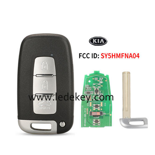 Kia 3 button smart remote key Middle Blade 315Mhz ID46-PCF7952 chip (FCC ID : SY5HMFNA04 )