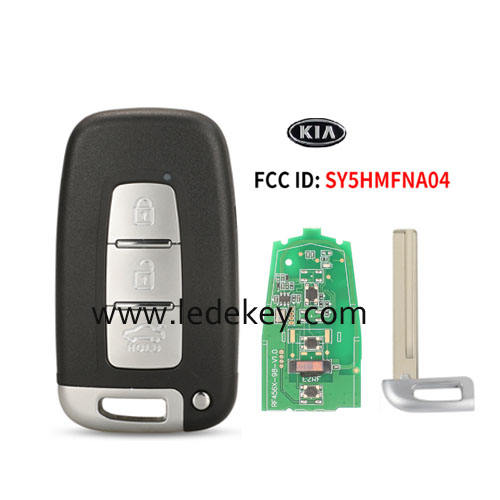 Kia 3 button smart remote key Middle Right Blade 315Mhz ID46-PCF7952 chip (FCC ID : SY5HMFNA04 )