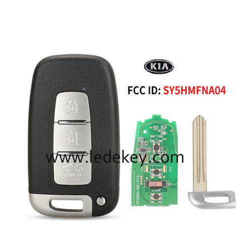 Kia 3 button smart remote key Right Blade 315Mhz ID46-PCF7952 chip (FCC ID : SY5HMFNA04 )