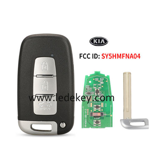 Kia 3 button smart remote key Middle Blade 433Mhz ID46-PCF7952 chip (FCC ID : SY5HMFNA04 )