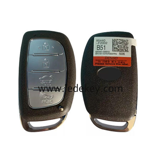 Aftermarket 4 Button Smart Key For Hyundai Elantra Sedan 2019-2020 Remote Fob FCCID Number 95440-F2002 With 434Mhz 8A Chip CQOFD00120