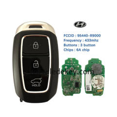 Original Genuine Hyundai 3 Button Smart Key For Hyundai IX25 2019 2020 Remote 433MHz 6A Chip FCCID Number 95440-R9000