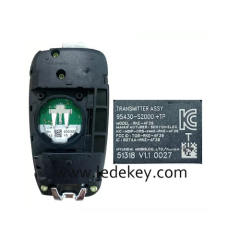 Original PCB Hyundai 4 Button Remote Flip Key For For 2018-2020 Hyundai Santa Fe  Remote 433MHz  PN Number 95430-S2000 FCCID TQ8-RKE-4F39 RKE-4F39