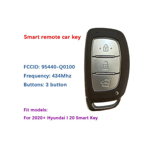 Original Hyundai 3 Button Smart Key For Hyundai I20 2020+ Remote 433MHz  FCCID Number 95440-Q0100