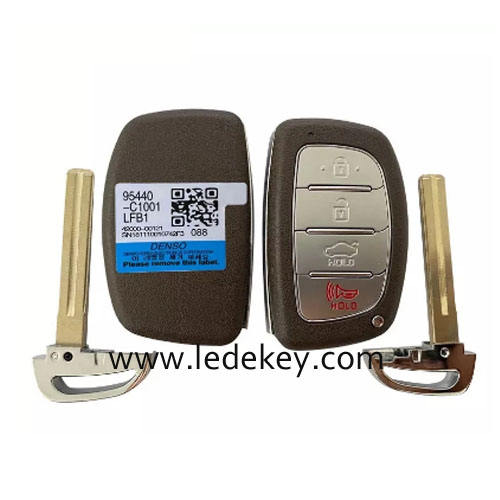 Aftermarket Hyundai 4 Button Smart Key For Hyundai Sonata 2015-2017 Remote 433MHz 8A chip FCCID Number 95440-C1001 95440-C1000 PN Number CQOFD00120