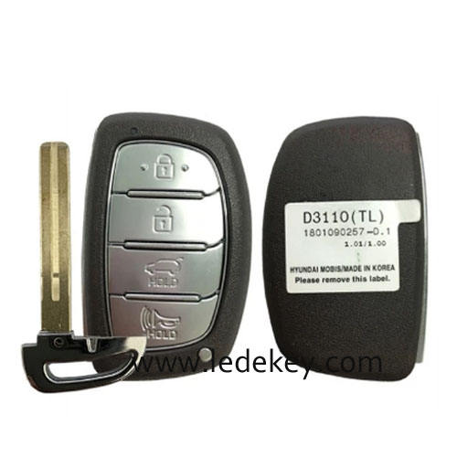Aftermarket Hyundai 4 Button Smart Key For Hyundai Tucson 2018 Remote 433MHz ID47 chip FCCID Number 95440-D3110
