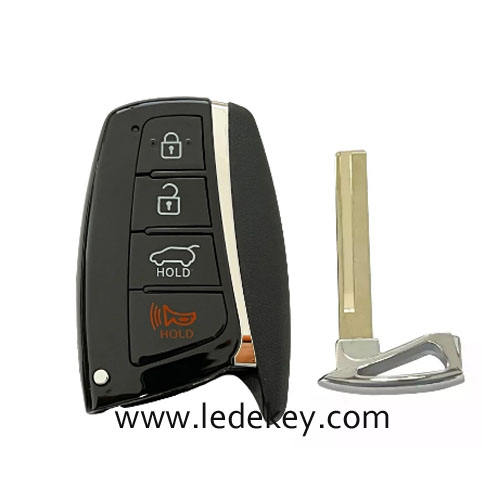 Aftermarket Hyundai 4 Button Smart Key For Hyundai Santa Fe 2015-2018 Remote 433MHz ID46-PCF7952A Chip FCCID Number 95440-B8100 95440-2W500  PN Number SY5MDFNA433