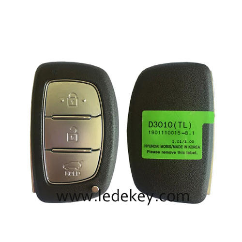 Aftermarket Hyundai 3 Button Smart Key For Hyundai Tucson 2018 Remote 433MHz ID47 chip FCCID Number 95440-D3010