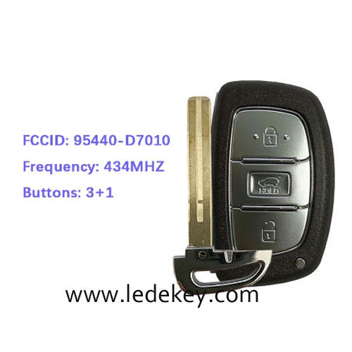 Aftermarket Hyundai 3 Button Smart Key For Hyundai Tucson 2019 2020 Remote 433MHz ID47 chip FCCID Number 95440-D7010