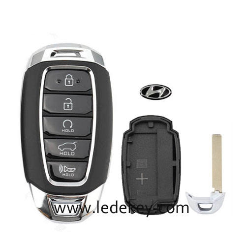 Hyundai 5 button smart key shell with blade for Hyundai Festa Elantra IX35 New Santa Fe