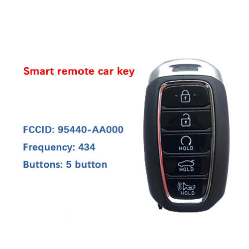 Original Hyundai 5 Button Smart Key For Hyundai Avante 2021 2020 Remote 433MHz  FCCID Number 95440-AA000