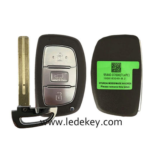 Aftermarket Hyundai 3 Button Smart Key For Hyundai Tucson 2019 Remote 433MHz ID47 chip FCCID Number 95440-D7000