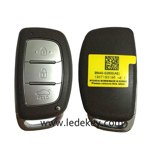 Aftermarket Hyundai 3 Button Smart Key For Hyundai Ioniq Remote 433MHz ID47 chip FCCID Number 95440-G2600