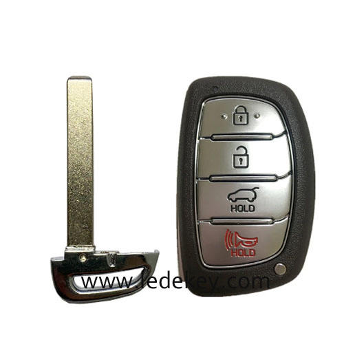 Aftermarket Hyundai 4 Button Smart Key For Hyundai Ioniq 2017-2020 Remote 433MHz ID47 chip FCCID Number 95440-G2000/G2010