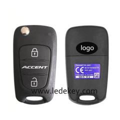 Original Hyundai 3 Button Smart Key For Hyundai Accent 2010-2013 Remote 433MHz ID46 chip FCCID Number 95430-1R110 PN Number RKE-4A01
