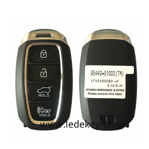 Aftermarket Hyundai 4 Button Smart Key For Hyundai Santa Fe 2019 2020 Remote 433MHz ID47 chip FCCID Number 95440-S1000 PN Number TQ8-FOB-4F19