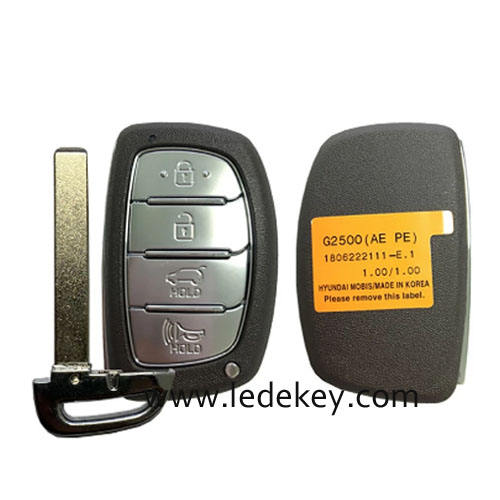 Aftermarket Hyundai 4 Button Smart Key For Hyundai Ioniq 2019-2021 Remote 433MHz ID47 chip FCCID Number 95440-G2500