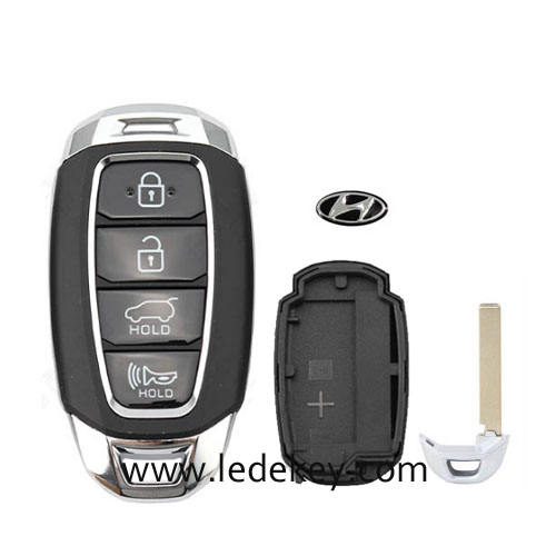 Hyundai 4 button smart key shell with blade for Hyundai Festa Elantra IX35 New Santa Fe
