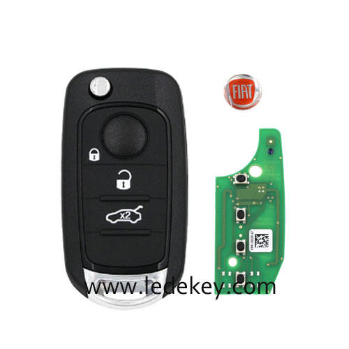 Fiat 3 button Remote Key 433Mhz MQB ID48 AES Chip For Fiat 500X Egea Tipo 2016+ MODEL 16FA