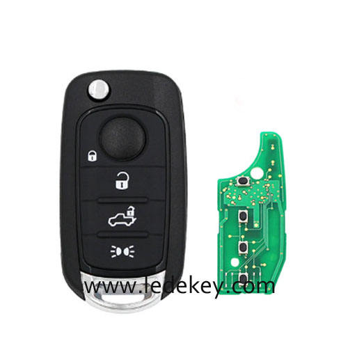 No Logo Fiat 4 button Remote Key 433Mhz 4A Chip For Fiat 500X Egea Tipo 2016+