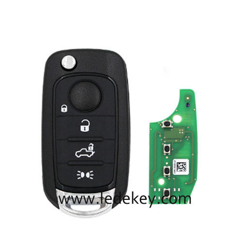 No Logo Fiat 4 button Remote Key 433Mhz MQB ID48 AES Chip For Fiat 500X Egea Tipo 2016+ MODEL 16FA