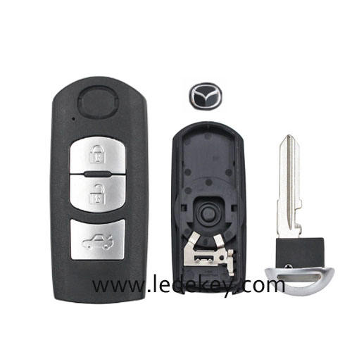 Mazda 3 button Smart key shell with #2 blade