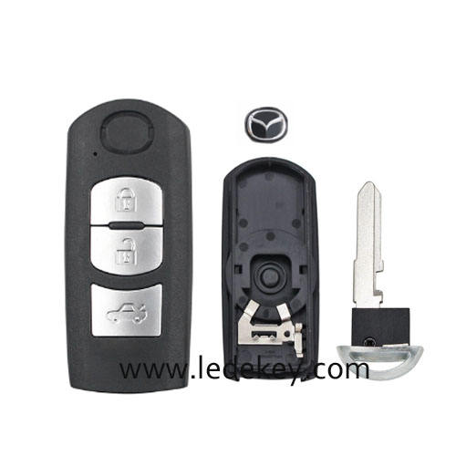 Mazda 3 button Smart key shell with #1 blade