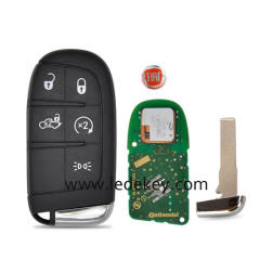 Original Fiat 5 button Smart Key 433Mhz 4A HITAG AES Chip For Fiat 500 500L 500X