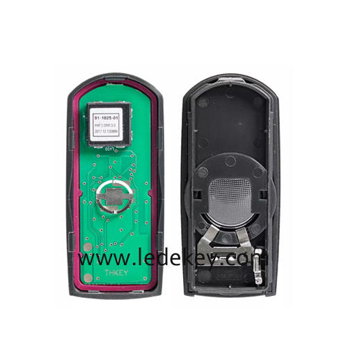 Mazda 4 Button（off button）smart key card with 433Mhz ID49 chip  Model SKE13E-01 SKE13E-02