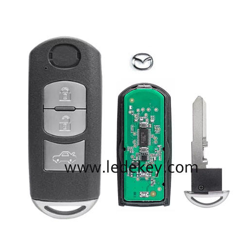 Mazda 3 Button smart key card with 315Mhz ID49 chip  Model SKE13D01 SKE13D02