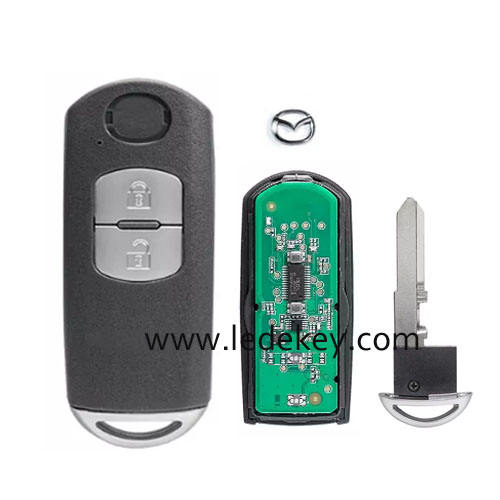 Mazda 2 Button smart key card with 315Mhz ID49 chip  Model SKE13D01 SKE13D02