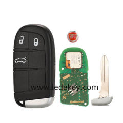 Original Fiat 3 button Smart Key 433Mhz ID46 Chip For Fiat Ottimo 500L FREEMONT 2011-2016 FCC ID : M3N-40821302