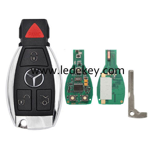 Benz 3+1 button remote BE=BGA=NEC key 433Mhz  (1 battery holder)