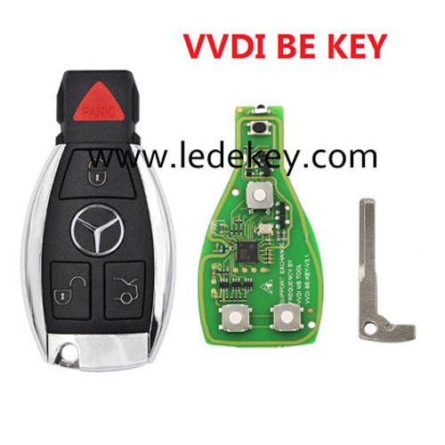 VVDI 4 button MERCEDES BENZ KEY 315mhz (can change 315mhz to 433mhz)