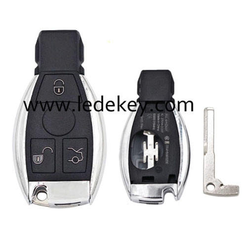 Benz BGA 3 button smart key shell with single battery clamp NO logo
