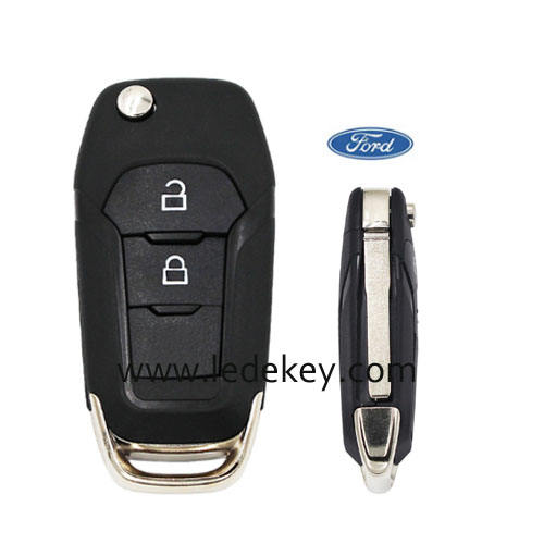 Ford 2 button flip key shell with logo