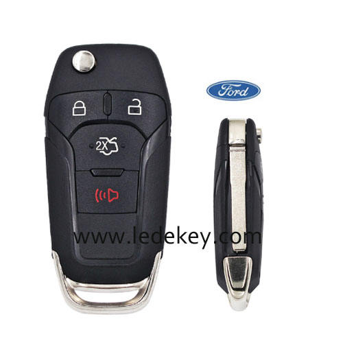 Ford 4 button flip key shell with logo