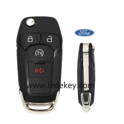 Ford 4 button flip key shell with logo