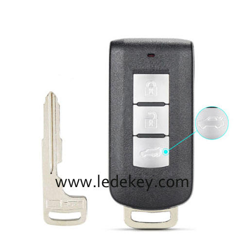Mitsubishi 3 button smart key shell NO LOGO