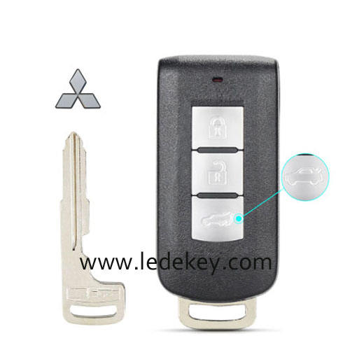 Mitsubishi 3 button smart key shell with logo