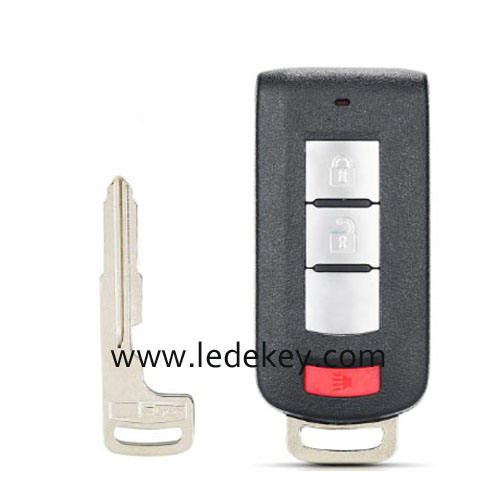 Mitsubishi 2+1 button smart key shell NO LOGO