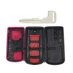 Mitsubishi 3+1 button smart key shell with logo