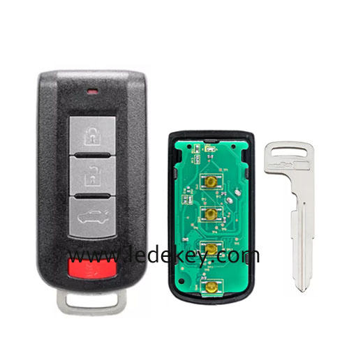 Mitsubish 3+1 button smart key No Logo 315MHZ ID46 chip FCC ID ：OUC644M-KEY-N for 2008-2016 MITSUBISHI LANCER 2008-2018 MITSUBISHI OUTLANDER