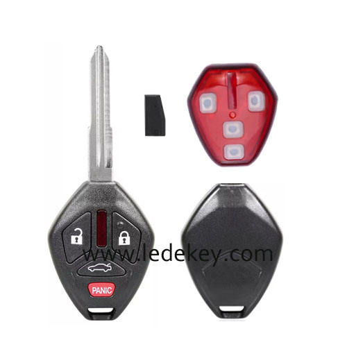 Mitsubish 4 button remote key No Logo 313.8MHZ ID46 chip FCC ID ：OUCG8D-620M-A for Mitsubish Galant Eclipse 2006-2012