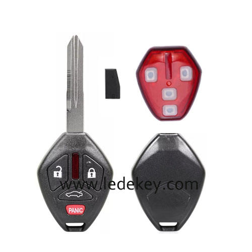 Mitsubish 4 button remote key No Logo 313.8MHZ ID46 chip FCC ID ：OUCG8D-620M-A for Mitsubish Galant Eclipse 2006-2012