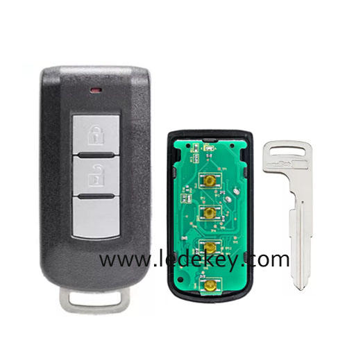 Mitsubish 2 button smart key No Logo 433MHZ ID46 chip FCC ID ：G8D-644M-KEY-E for Mitsubish Outlander 2010-2018