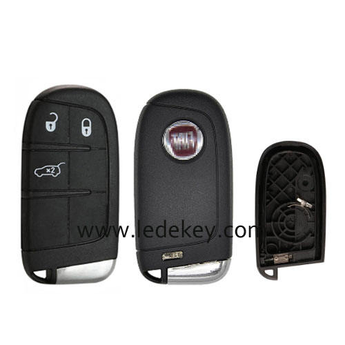 Fiat 3 buttons smart remote key shell With Logo for Fiat 500 500L 500X 2016 +