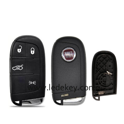 Fiat 4 buttons smart remote key shell With Logo for Fiat 500 500L 500X 2016 +