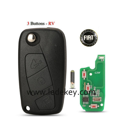 Fiat black color 3 button Van Remote Key SIP22 Blade with 433Mhz Megamos ID48 Chip For Fiat Bravo Linea Stilo Punto Ducato Ypsilon Daily